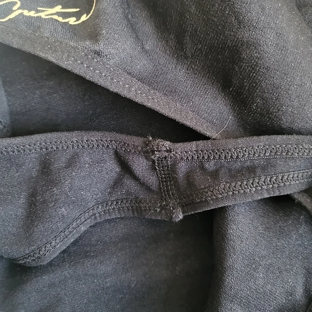 New Juicy Couture Intimates Waist Cinching Seamless Black Thong NWT Size Small
